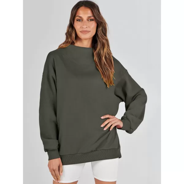 imageANRABESS Womens Oversized Sweatshirts Turtleneck Pullover Long Sleeve Hoodies Tops Fall Outfits 2023 ClothesArmygreen