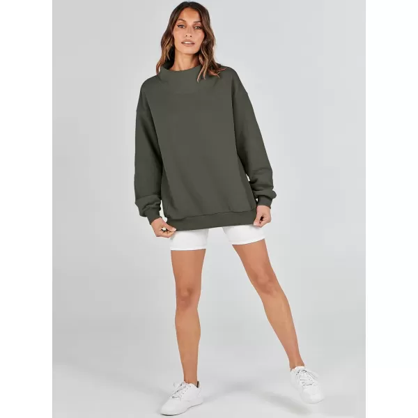 imageANRABESS Womens Oversized Sweatshirts Turtleneck Pullover Long Sleeve Hoodies Tops Fall Outfits 2023 ClothesArmygreen