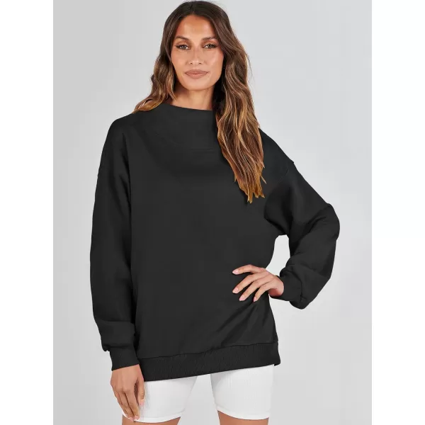 imageANRABESS Womens Oversized Sweatshirts Turtleneck Pullover Long Sleeve Hoodies Tops Fall Outfits 2023 ClothesBlack
