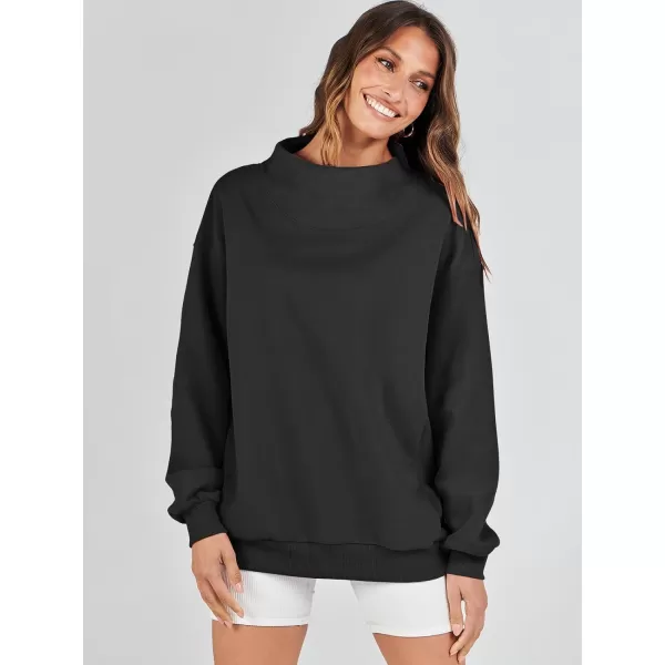imageANRABESS Womens Oversized Sweatshirts Turtleneck Pullover Long Sleeve Hoodies Tops Fall Outfits 2023 ClothesBlack
