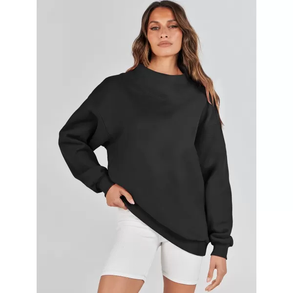 imageANRABESS Womens Oversized Sweatshirts Turtleneck Pullover Long Sleeve Hoodies Tops Fall Outfits 2023 ClothesBlack