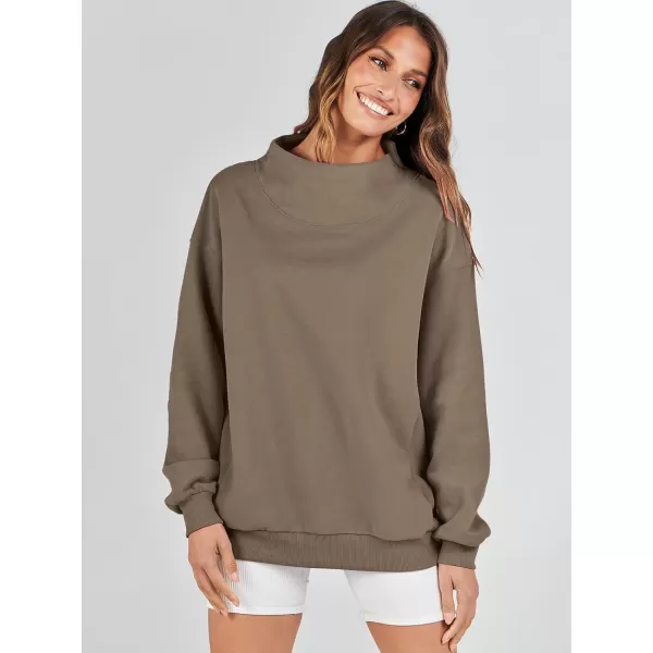 imageANRABESS Womens Oversized Sweatshirts Turtleneck Pullover Long Sleeve Hoodies Tops Fall Outfits 2023 ClothesBrown
