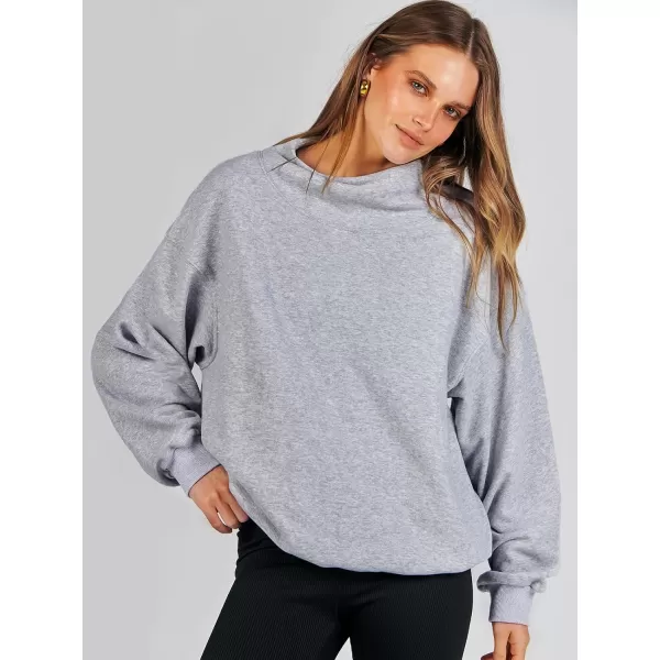 imageANRABESS Womens Oversized Sweatshirts Turtleneck Pullover Long Sleeve Hoodies Tops Fall Outfits 2023 ClothesGray