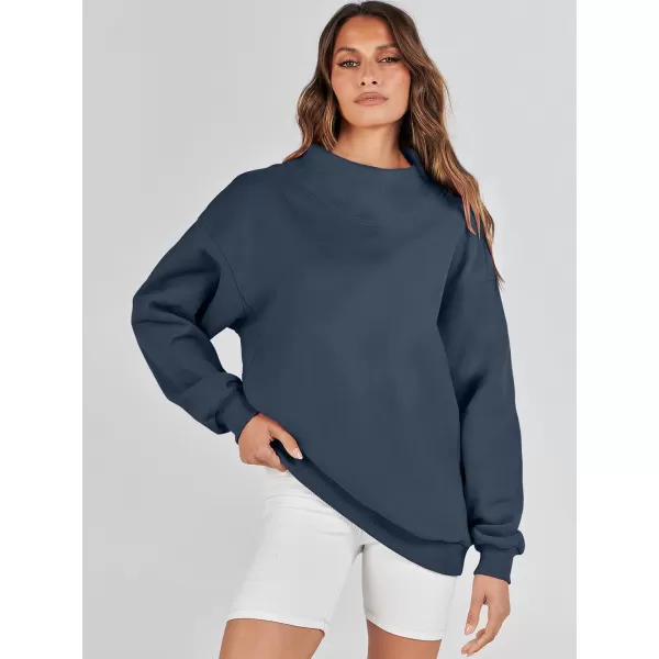imageANRABESS Womens Oversized Sweatshirts Turtleneck Pullover Long Sleeve Hoodies Tops Fall Outfits 2023 ClothesNavy Blue