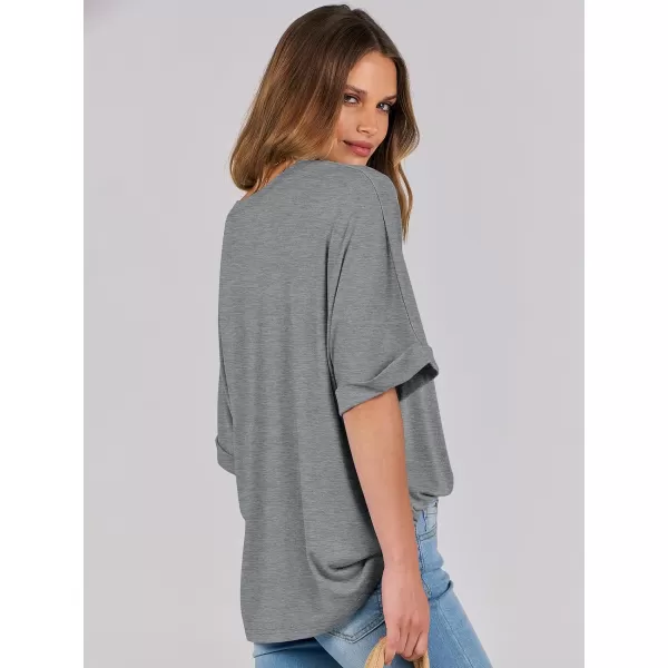imageANRABESS Womens Oversized T Shirts Short Sleeve Crewneck Summer Tops Casual Loose Basic Tee Shirts 2024 Trendy ClothesGray
