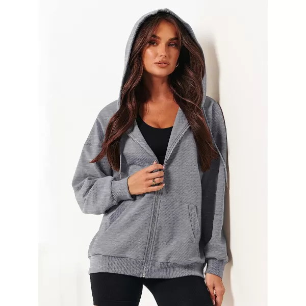imageANRABESS Womens Oversized Zip Up Hoodies Long Sleeve Fall Casual Sweatshirts Jacket Trendy Y2k Hoodie with PocketDark Gray