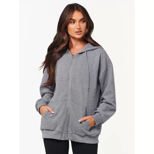 imageANRABESS Womens Oversized Zip Up Hoodies Long Sleeve Fall Casual Sweatshirts Jacket Trendy Y2k Hoodie with PocketDark Gray