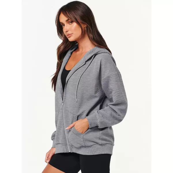 imageANRABESS Womens Oversized Zip Up Hoodies Long Sleeve Fall Casual Sweatshirts Jacket Trendy Y2k Hoodie with PocketDark Gray