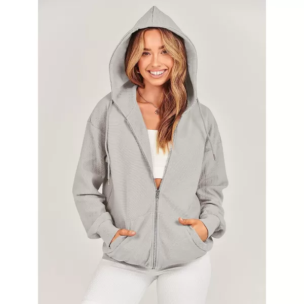 imageANRABESS Womens Oversized Zip Up Hoodies Long Sleeve Fall Casual Sweatshirts Jacket Trendy Y2k Hoodie with PocketGray