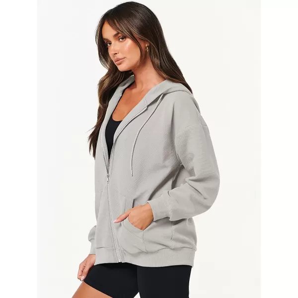 imageANRABESS Womens Oversized Zip Up Hoodies Long Sleeve Fall Casual Sweatshirts Jacket Trendy Y2k Hoodie with PocketGray
