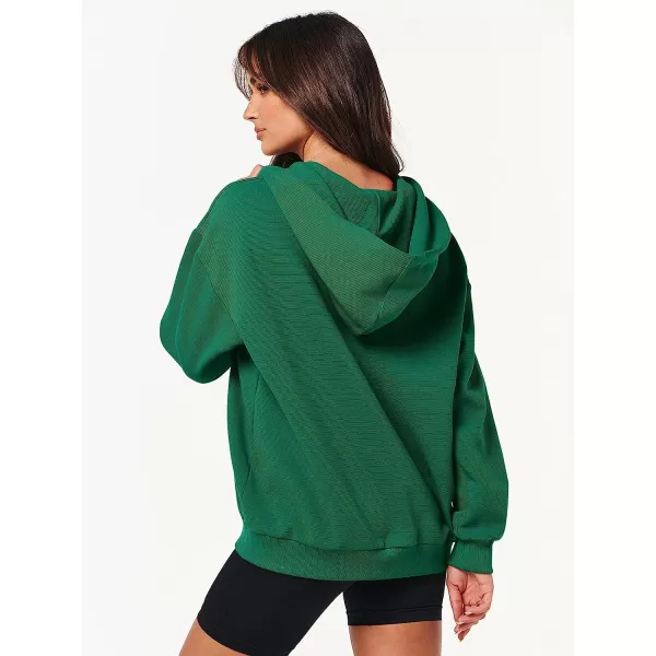 imageANRABESS Womens Oversized Zip Up Hoodies Long Sleeve Fall Casual Sweatshirts Jacket Trendy Y2k Hoodie with PocketGreen