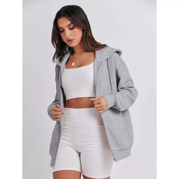 imageANRABESS Womens Oversized Zip Up Hoodies Long Sleeve Fall Casual Sweatshirts Jacket Trendy Y2k Hoodie with PocketLight Gray