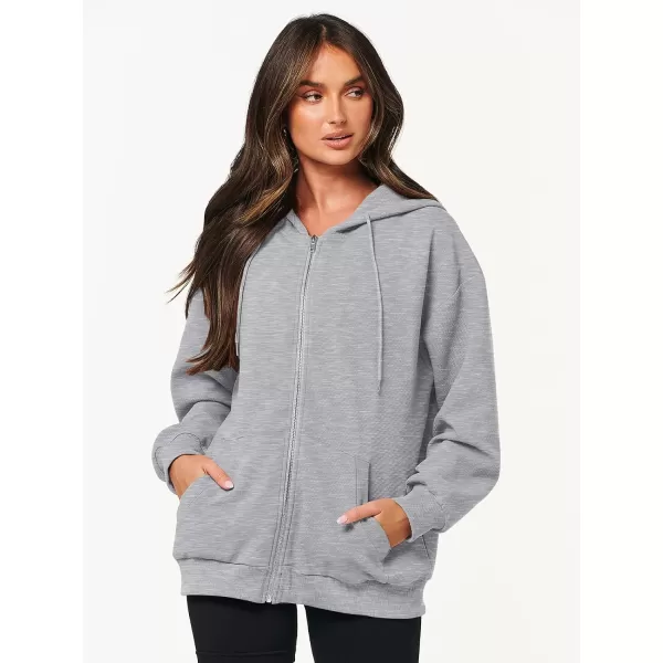 imageANRABESS Womens Oversized Zip Up Hoodies Long Sleeve Fall Casual Sweatshirts Jacket Trendy Y2k Hoodie with PocketLight Gray