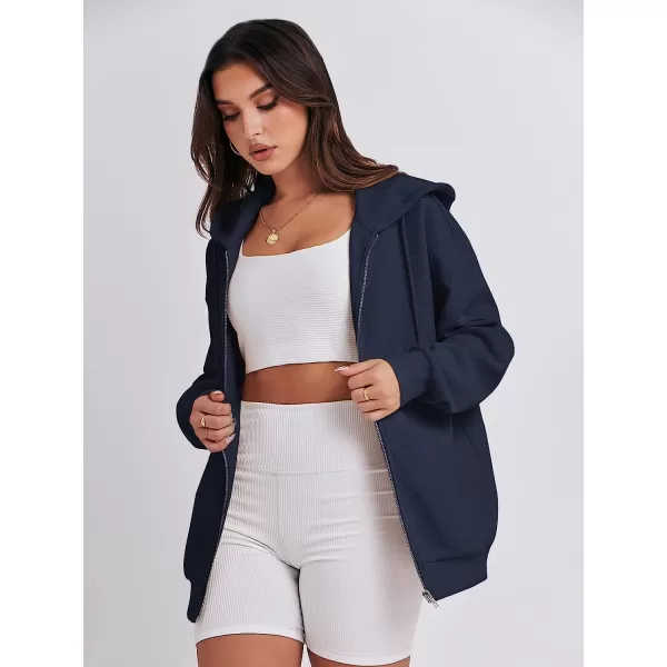 imageANRABESS Womens Oversized Zip Up Hoodies Long Sleeve Fall Casual Sweatshirts Jacket Trendy Y2k Hoodie with PocketNavy Blue