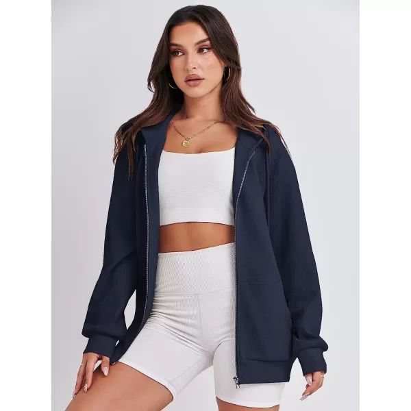 imageANRABESS Womens Oversized Zip Up Hoodies Long Sleeve Fall Casual Sweatshirts Jacket Trendy Y2k Hoodie with PocketNavy Blue
