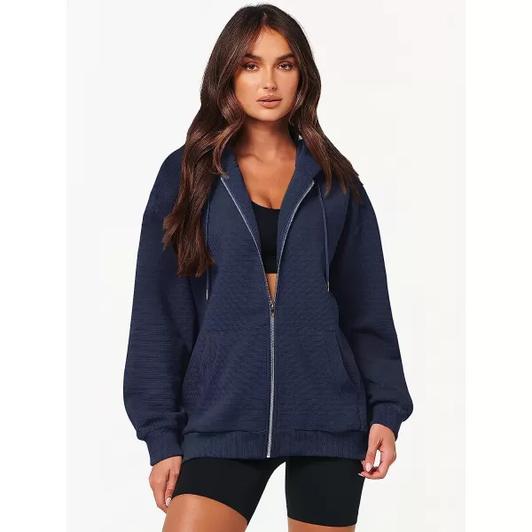 imageANRABESS Womens Oversized Zip Up Hoodies Long Sleeve Fall Casual Sweatshirts Jacket Trendy Y2k Hoodie with PocketNavy Blue