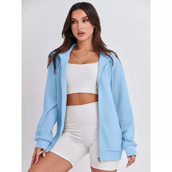 imageANRABESS Womens Oversized Zip Up Hoodies Long Sleeve Fall Casual Sweatshirts Jacket Trendy Y2k Hoodie with PocketSky