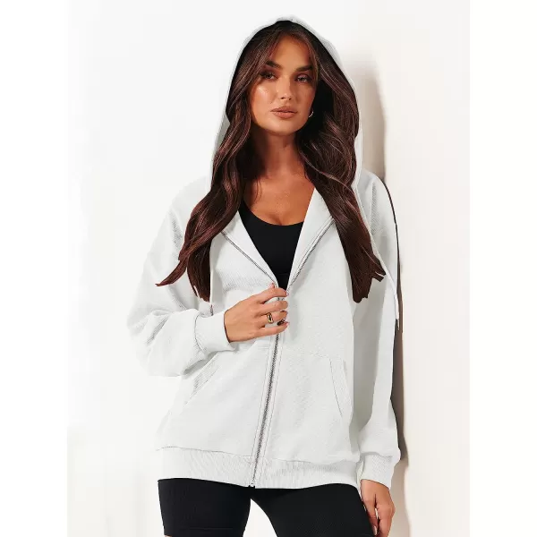 imageANRABESS Womens Oversized Zip Up Hoodies Long Sleeve Fall Casual Sweatshirts Jacket Trendy Y2k Hoodie with PocketWhite
