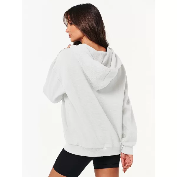 imageANRABESS Womens Oversized Zip Up Hoodies Long Sleeve Fall Casual Sweatshirts Jacket Trendy Y2k Hoodie with PocketWhite