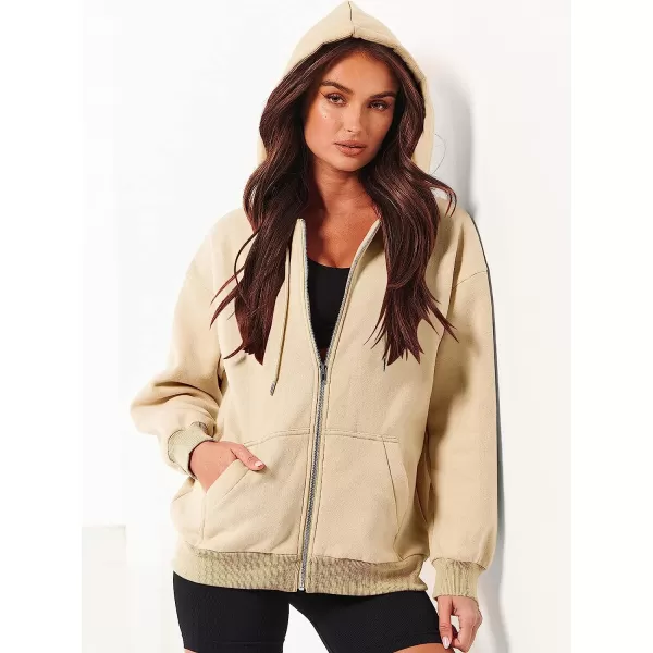 imageANRABESS Womens Oversized Zip Up Hoodies Sweatshirts Y2K Clothes Teen Girl Fall Casual Drawstring Jackets with PocketsAlmond