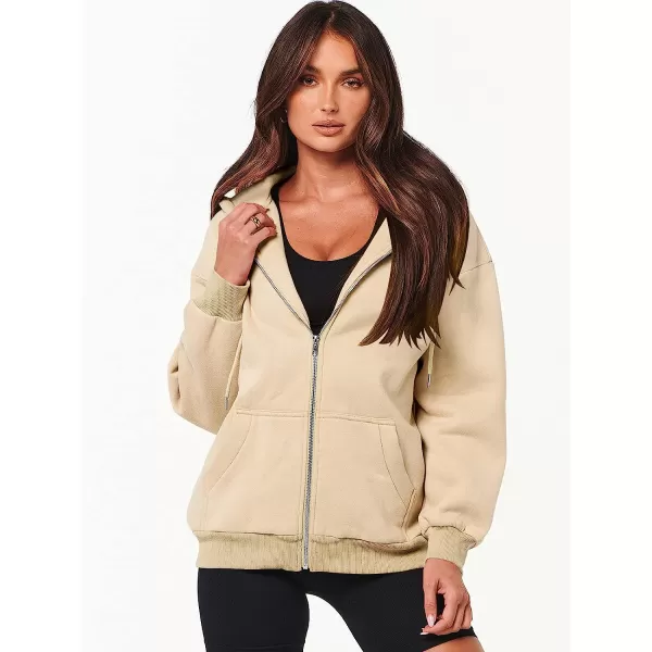 imageANRABESS Womens Oversized Zip Up Hoodies Sweatshirts Y2K Clothes Teen Girl Fall Casual Drawstring Jackets with PocketsAlmond