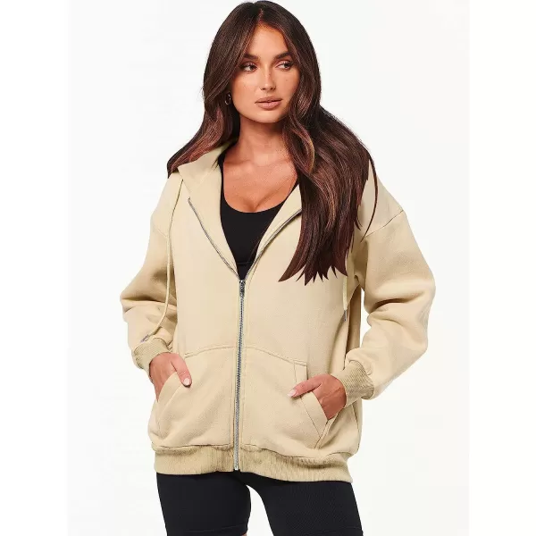 imageANRABESS Womens Oversized Zip Up Hoodies Sweatshirts Y2K Clothes Teen Girl Fall Casual Drawstring Jackets with PocketsAlmond