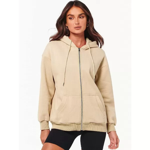 imageANRABESS Womens Oversized Zip Up Hoodies Sweatshirts Y2K Clothes Teen Girl Fall Casual Drawstring Jackets with PocketsAlmond