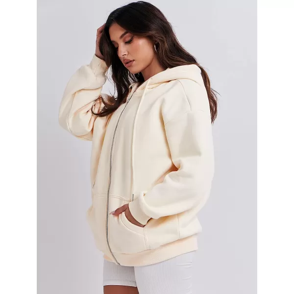 imageANRABESS Womens Oversized Zip Up Hoodies Sweatshirts Y2K Clothes Teen Girl Fall Casual Drawstring Jackets with PocketsApricot