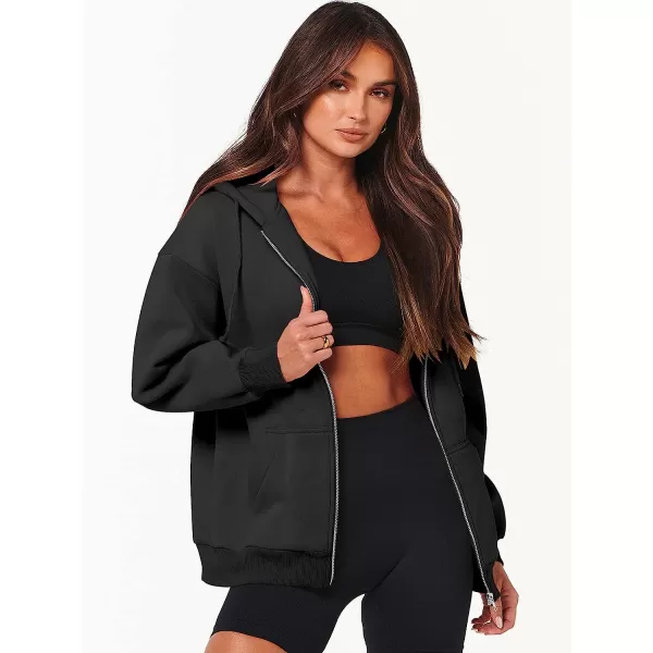 imageANRABESS Womens Oversized Zip Up Hoodies Sweatshirts Y2K Clothes Teen Girl Fall Casual Drawstring Jackets with PocketsBlack
