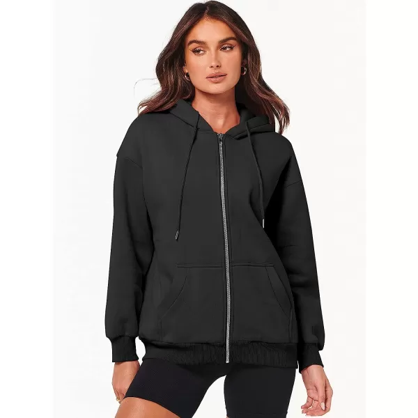 imageANRABESS Womens Oversized Zip Up Hoodies Sweatshirts Y2K Clothes Teen Girl Fall Casual Drawstring Jackets with PocketsBlack