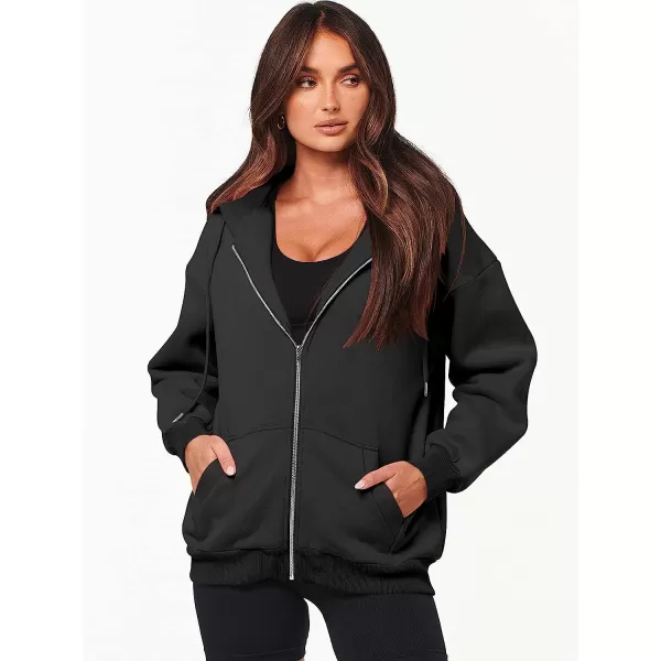 imageANRABESS Womens Oversized Zip Up Hoodies Sweatshirts Y2K Clothes Teen Girl Fall Casual Drawstring Jackets with PocketsBlack