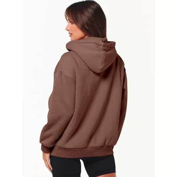 imageANRABESS Womens Oversized Zip Up Hoodies Sweatshirts Y2K Clothes Teen Girl Fall Casual Drawstring Jackets with PocketsDeep Brown