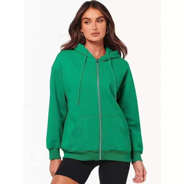 imageANRABESS Womens Oversized Zip Up Hoodies Sweatshirts Y2K Clothes Teen Girl Fall Casual Drawstring Jackets with PocketsGrass