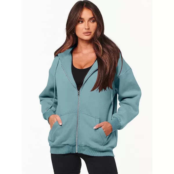 imageANRABESS Womens Oversized Zip Up Hoodies Sweatshirts Y2K Clothes Teen Girl Fall Casual Drawstring Jackets with PocketsLake