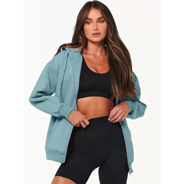 imageANRABESS Womens Oversized Zip Up Hoodies Sweatshirts Y2K Clothes Teen Girl Fall Casual Drawstring Jackets with PocketsLake