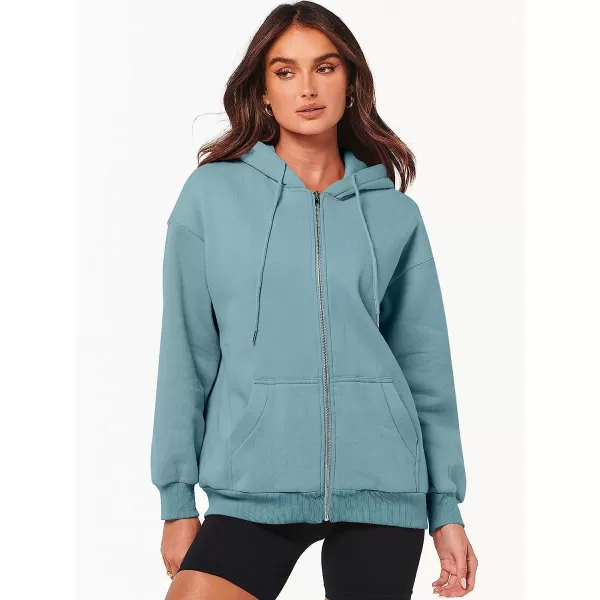 imageANRABESS Womens Oversized Zip Up Hoodies Sweatshirts Y2K Clothes Teen Girl Fall Casual Drawstring Jackets with PocketsLake