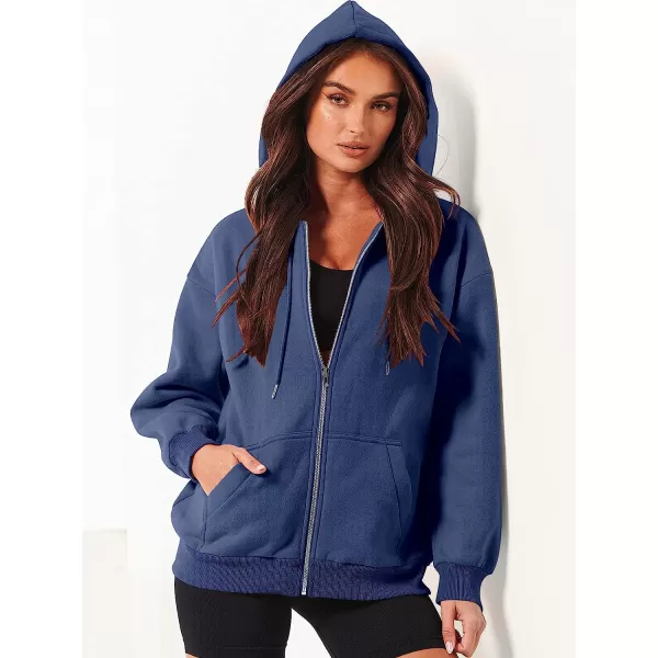 imageANRABESS Womens Oversized Zip Up Hoodies Sweatshirts Y2K Clothes Teen Girl Fall Casual Drawstring Jackets with PocketsNavy Blue