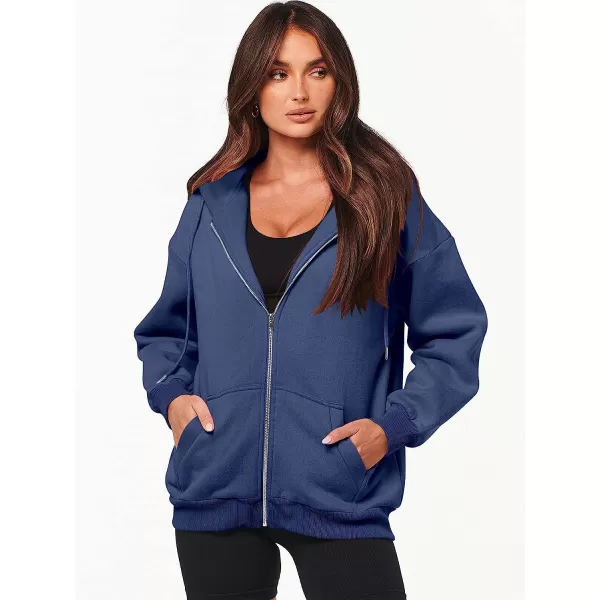 imageANRABESS Womens Oversized Zip Up Hoodies Sweatshirts Y2K Clothes Teen Girl Fall Casual Drawstring Jackets with PocketsNavy Blue