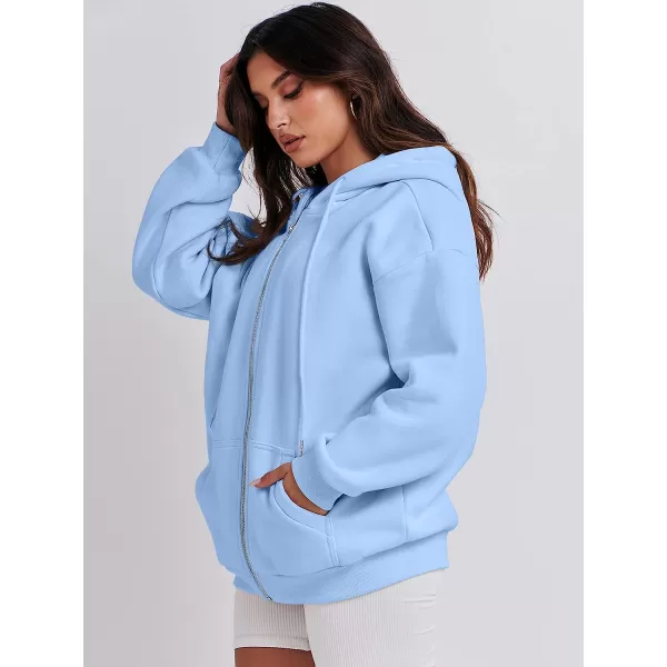 imageANRABESS Womens Oversized Zip Up Hoodies Sweatshirts Y2K Clothes Teen Girl Fall Casual Drawstring Jackets with PocketsSky