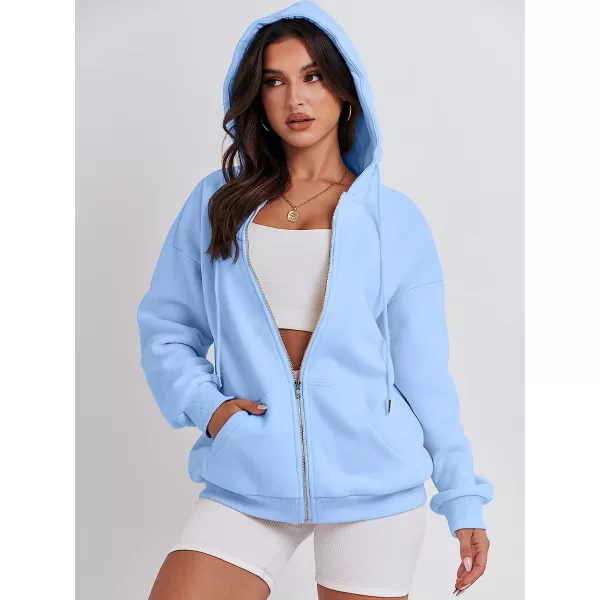 imageANRABESS Womens Oversized Zip Up Hoodies Sweatshirts Y2K Clothes Teen Girl Fall Casual Drawstring Jackets with PocketsSky