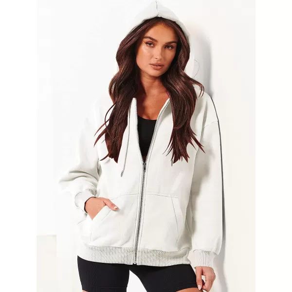 imageANRABESS Womens Oversized Zip Up Hoodies Sweatshirts Y2K Clothes Teen Girl Fall Casual Drawstring Jackets with PocketsWhite