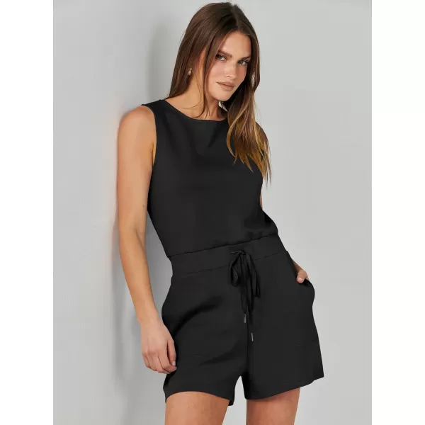 imageANRABESS Womens Rompers 2024 Casual Summer Sleeveless Adjustable Waist Shorts Jumpsuits With Pockets Fashion OutfitsBlack