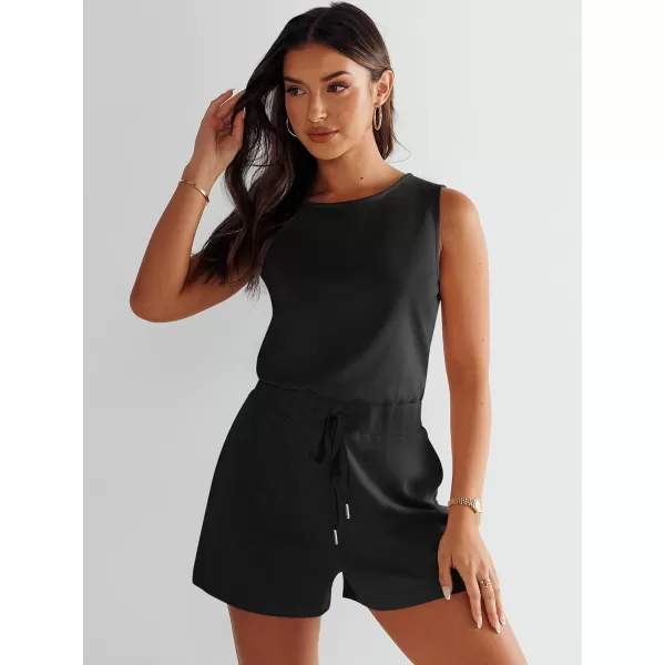 imageANRABESS Womens Rompers 2024 Casual Summer Sleeveless Adjustable Waist Shorts Jumpsuits With Pockets Fashion OutfitsBlack