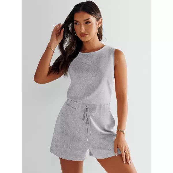 imageANRABESS Womens Rompers 2024 Casual Summer Sleeveless Adjustable Waist Shorts Jumpsuits With Pockets Fashion OutfitsGray