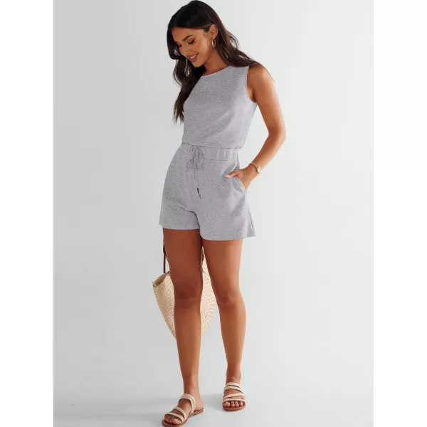 imageANRABESS Womens Rompers 2024 Casual Summer Sleeveless Adjustable Waist Shorts Jumpsuits With Pockets Fashion OutfitsGray