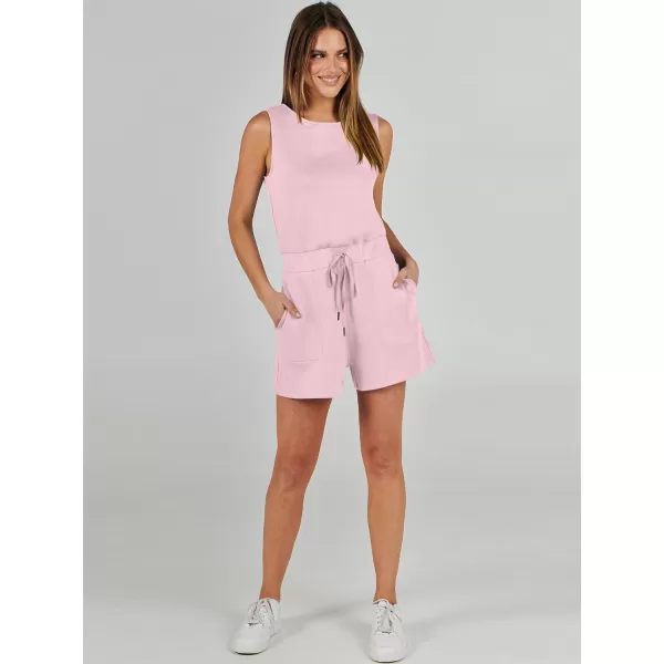 imageANRABESS Womens Rompers 2024 Casual Summer Sleeveless Adjustable Waist Shorts Jumpsuits With Pockets Fashion OutfitsPink