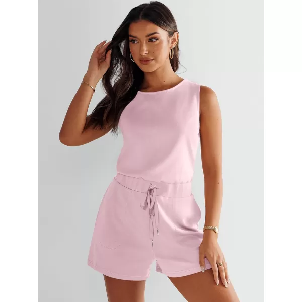 imageANRABESS Womens Rompers 2024 Casual Summer Sleeveless Adjustable Waist Shorts Jumpsuits With Pockets Fashion OutfitsPink
