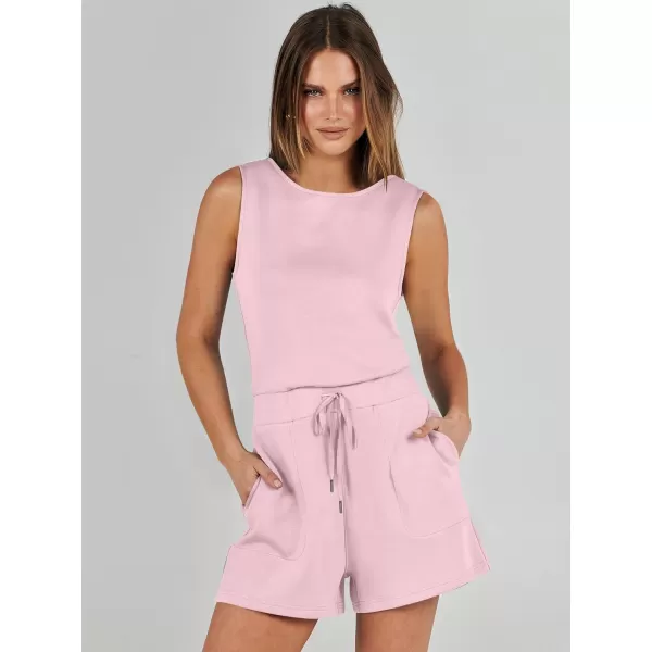 imageANRABESS Womens Rompers 2024 Casual Summer Sleeveless Adjustable Waist Shorts Jumpsuits With Pockets Fashion OutfitsPink