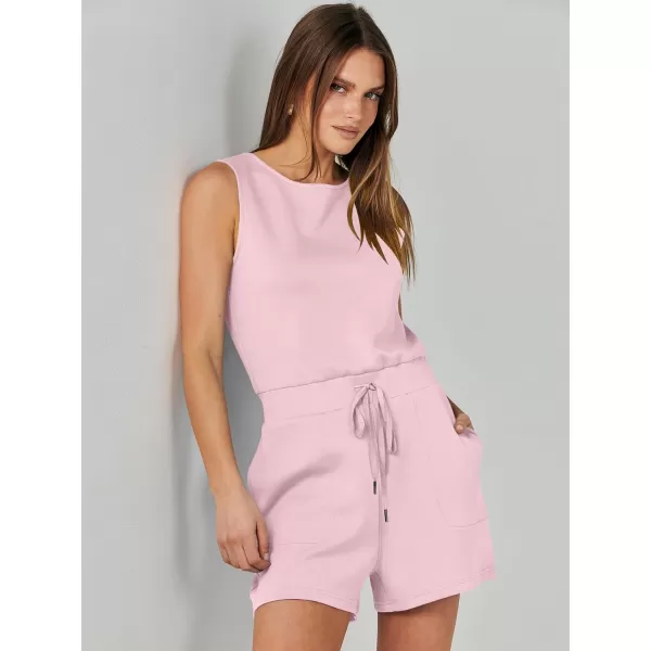 imageANRABESS Womens Rompers 2024 Casual Summer Sleeveless Adjustable Waist Shorts Jumpsuits With Pockets Fashion OutfitsPink