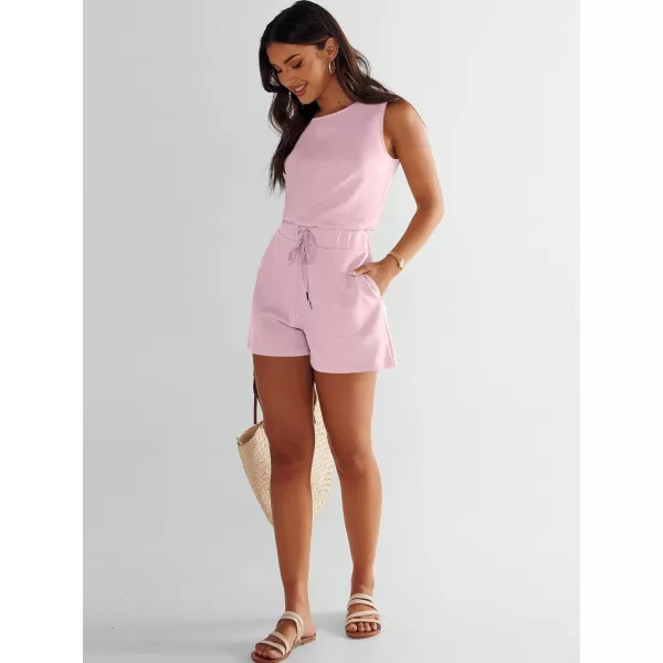imageANRABESS Womens Rompers 2024 Casual Summer Sleeveless Adjustable Waist Shorts Jumpsuits With Pockets Fashion OutfitsPink